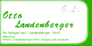 otto landenberger business card